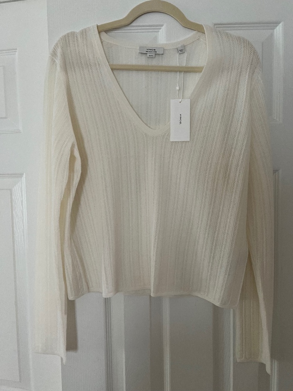 Vince xl white blouse $295